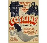 RPW Roystone Print Works Vintage Anti-Drug Propaganda 'Cocaine, The Thrill That Kills', 1935, Reproduction 250gsm A4 & A3 Classic Vintage Poster