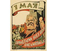 RPW Roystone Print Works Vintage Russian Propaganda 'The First of May. Workers of The World Unite!', 1921, Reproduction 250gsm Gloss A4 & A3 Vintage Russian Communist Propaganda Poster
