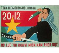 RPW Roystone Print Works Vintage Vietnam War Propaganda 'Spirited Competition for uur Cousins in South Vietnam', Vietnam, 1955-75, Reproduction 250gsm Gloss A4 & A3 Vintage Propaganda Poster