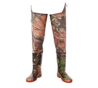 RPXHZLKTM Hunting Hip Waders Outdoor Camo Waders, PVC 2-ply Nylon Hip Boots Waterproof Breathable, for Hunting Marshes Fishing(7.5)