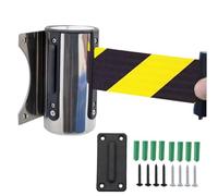 RPXHZLKTM Wall Mounted Rope Barrier Wall Mount Retractable Belt Barrier with Accessories 2/3/5/10 M Optional Retractable Blet Colors Crowd Control Barriers for Indoor Outdoor(F,300CM/9.8FT)