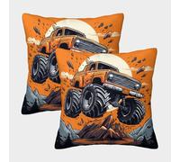 RQATHDUUD Monster Truck Ultra Truck Invisible Zipper Washable Cushion Cover Decorative Pillow Cases for Bedroom Couch Car 40x40cm