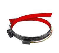 RQHTHTR 115cm Universal LED Spoiler Light Car Black/Carbon Fiber Stop Signal Trunk Auto Rear Warning Tail Lights 12V Rear Tail Trailer Lights(Carbon fiber look 2,125cm)
