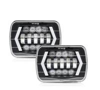 RQHTHTR Headlights 1 Piece 2 Piece Car Headlight 5x7/6x7 LED DRL Brightest Truck Hi-Lo Beam Halo Car Light 30000LM 400W For Jeep For Wrangler YJ XJ MJ 1984-01(2 Piece Type A)