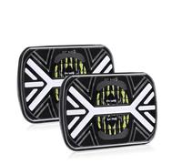 RQHTHTR Headlights 1 Piece 2 Piece Car Headlight 5x7/6x7 LED DRL Brightest Truck Hi-Lo Beam Halo Car Light 30000LM 400W For Jeep For Wrangler YJ XJ MJ 1984-01(2 Piece Type E)