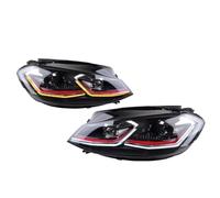 RQHTHTR Headlights Car Light LED Head Lamps Assembly For VW For Golf 7 MK7 7.5 For GTI 2013 2014 2015 2016 2017 2018 2019 2020 Auto Projector Headlights(Red,Lhd,18-20 7.5)