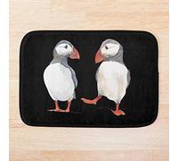 RQJOPE Bath mat door mat wanna dance Sweet puffin friends 3d Pattern Print Bath Mats Anti Slip Soft Washable Bathroom Mat Christmas home decoration mat gift-40x60cm