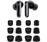 Rqker Double Flange Eartips Compatible with Soundcore P20i P30i P40i Earbuds, 6 Pairs S/M/L Sizes Soft Ear Tips Earbuds Tips, Compatible with Soundcore P20i P30i P40i 6 Pairs Black