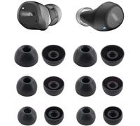 Rqker Ear Tips Compatible with TOZO NC9/A1 Earbuds, 6 Pairs S/M/L Sizes Soft Silicone Replacement Tips Compatible with Tozo A1 NC9 Earbuds 6 Pairs Black