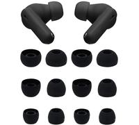 Rqker Eartips Compatible with JBL Vibe Beam 2 Earbuds, 6 Pairs S/M/L Sizes Soft Silicone Ear Tips Replacement Earbuds Tips, Compatible with JBL Vibe Beam 2 6 Pairs Black