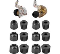 Rqker Foam Ear Tips Compatible with KZ ZS10 Pro Earbuds, 6 Pairs S/M/L Sizes Soft Memory Foam Replacement Tips Compatible with KZ ZS10 Pro 6 Pairs Black