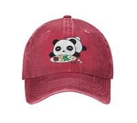 RQLNBOBZ Baseball Cap Chinese Panda Sun Eating a Plate of Food Unisex Men Design Trucker Hat Summer y2k Cute Adjustable Snapback