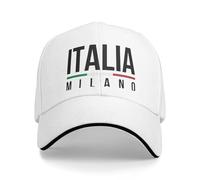 RQLNBOBZ Baseball Cap Milan Italy Funny Fashion Women Men Hip Hop Hats Breathable Custom DIY Outdoor Gym Birthday Gift