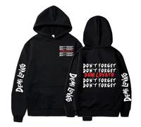 RQLNBOBZ Demi Lovato Creative Men Fashion Letter Printed Sweatshirts Women Casual Harajuku Streetwear Hooded Pullover Oversized White