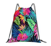 RQLNBOBZ Drive You Mad Hibiscus Backpacks Fashion Portable Drawstring Bags Sports Bag Book Bags For Man Woman School