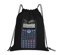 RQLNBOBZ Funny Calculator Nerd Geek Science Gift Backpacks Drawstring Bags Drawstring Bundle Pocket Sports Bag Book Bags For Man Woman