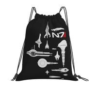 RQLNBOBZ Mass Effect N7 Fleet Starships Of The ME Universe Backpacks Drawstring Bundle Pocket Sports Bag Book Bags For Man Woman Students