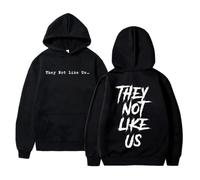 RQLNBOBZ Rapper Ndrick Lamar They Not Like Us Double Sided Print Hop Casual Hoodie Hoodie Regular Fit Clothes Sweatshirts for Men White