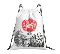RQLNBOBZ Shotokan Karate Okinawa Scene Martial Backpacks Casual Portable Drawstring Bags Sports Bag Book Bags For Man Woman Students