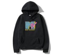RQLNBOBZ Spring and Autumn Men's Hoodie Mtv Music TV Printed Pullover Sweatshirt streetwear hoodie bape 22ss White