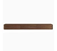 RQLSSSLMXJ Multi-Functional Wall-Mounted TV Stand - Solid Wood Floating Cabinet with Ample Storage, Strong Load-Bearing, Fits Various TV Sizes (Walnut, 240x20x24cm)