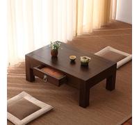 RQLSSSLMXJ Solid Wood Coffee Table Multifunctional Rectangular Tea Table Low Table for Sitting on the Floor Japanese Style Living Room and Dining Room Furniture (Brown 31 * 19 * 12in)