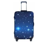RQMPHUGNCF Blue Star Pattern Suitcase Cover Luggage Protective Case High Elasticity Material For Travelers, White, M