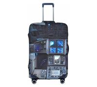 RQMPHUGNCF Cabin Of The Future Suitcase Cover Luggage Protective Case High Elasticity Material For Travelers, White, S