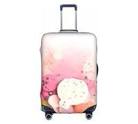 RQMPHUGNCF Color Fragment Paper Suitcase Cover Luggage Protective Case High Elasticity Material For Travelers, White, S