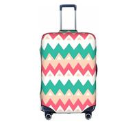 RQMPHUGNCF Colour Curve Ripple Chart Suitcase Cover Luggage Protective Case High Elasticity Material For Travelers, White, S