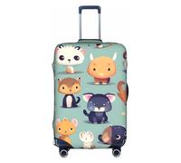 RQMPHUGNCF Cute Little Animals Suitcase Cover Luggage Protective Case High Elasticity Material For Travelers, White, L