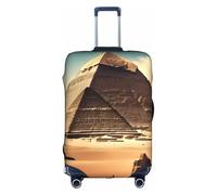 RQMPHUGNCF Dreaming Of The Pyramids Of Khufu Suitcase Cover Luggage Protective Case High Elasticity Material For Travelers, White, M