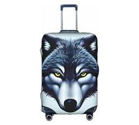 RQMPHUGNCF Fierce Wolf Head Suitcase Cover Luggage Protective Case High Elasticity Material For Travelers, White, XL