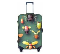 RQMPHUGNCF Insect Atlas Suitcase Cover Luggage Protective Case High Elasticity Material For Travelers, White, XL