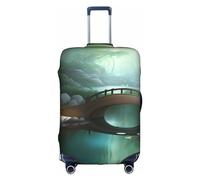 RQMPHUGNCF Little Bridge In The East Suitcase Cover Luggage Protective Case High Elasticity Material For Travelers, White, M