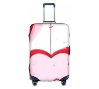 RQMPHUGNCF Little Red Heart Suitcase Cover Luggage Protective Case High Elasticity Material For Travelers, White, S