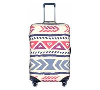 RQMPHUGNCF Plain Geometric Floral Pattern Suitcase Cover Luggage Protective Case High Elasticity Material For Travelers, White, L