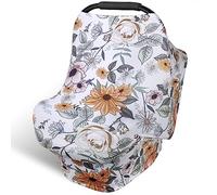Rquite Car Seat Covers for Babies, Baby Car Seat Canopy Carrier Cover, Breathable Nursing Cover for Breastfeeding, Stretchy Carseat Cover Boys Girls, Multi-Use Infant Carseat Stroller Cover