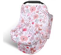 Rquite Car Seat Covers for Babies Boys Girls, Multi-Use Baby Car Seat Stroller Cover, Stretchy Nursing Cover Soft Breastfeeding Cover, Breathable Infant Carseat Canopy Carrier Cover