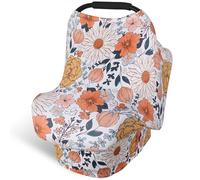 Rquite Car Seat Covers for Babies, Multi-use Baby Car Seat Canopy Carrier Cover, Stretchy Infant Carseat Cover Girls Boys, Breathable Nursing Cover for Breastfeeding, Newborn Essentials Nursing Top