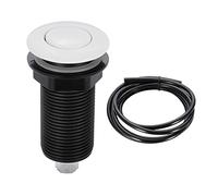 RQYEKDO Garbage Disposal Air Switch Kitchen Sink Top Long Stainless Steel Brushed Nickel Long 2.5" for Food and Waste Disposal On/Off Air Button Parts White…