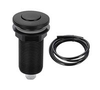 RQYEKDO Garbage Disposal Air Switch Kitchen Sink Top Long Stainless Steel Brushed Nickel Long 2.5" for Food and Waste Disposal On/Off Air Button Parts Black…