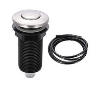 RQYEKDO Garbage Disposal Air Switch Kitchen Sink Top Long Stainless Steel Brushed Nickel Long 2.5" for Food and Waste Disposal On/Off Air Button Parts