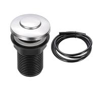 RQYEKDO Garbage Disposal Air Switch Kitchen Sink Top Long Stainless Steel Brushed Nickel Long 32mm/1.26 inch for Food and Waste Disposal On/Off Air Button Parts
