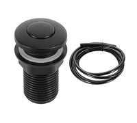 RQYEKDO Garbage Disposal Air Switch Kitchen Sink Top Long Stainless Steel Brushed Nickel Long 32mm/1.26 inch for Food and Waste Disposal On/Off Air Button Parts