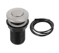 RQYEKDO Garbage Disposal Air Switch Kitchen Sink Top Long Stainless Steel Brushed Nickel Long 32mm/1.26 inch for Food and Waste Disposal On/Off Air Button Parts