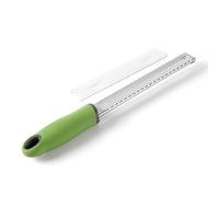 RQzaufania Cheese Grater & Lemon Zeste, Kitchen Gadget for Finely Grating Garlic, Ginger, Nutmeg, Parmesan Cheese, Chocolate and More, Stainless Steel Blade and Protective Cover (Green)