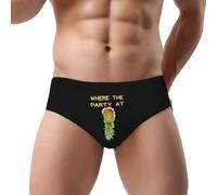 Rqzwdq Upside Down Pineapple Funny Swinger Men'S Brief Underwear Underpants Triangle Briefs, Black, L