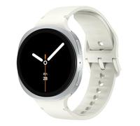 RR CUSTOMS BAD BOYS Strap Compatible with Samsung Galaxy Watch 8 (40/44 mm) | Glaxy Watch 8 Classic, Smooth or Wavy Soft Silicone | Durable and Breathable Sports Bracelet, WHITE PLAIN, One Size