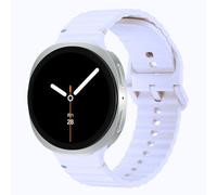 RR CUSTOMS BAD BOYS Strap Compatible with Samsung Galaxy Watch 8 (40/44 mm) | Glaxy Watch 8 Classic, Smooth or Wavy Soft Silicone | Durable and Breathable Sports Bracelet, WHITE WAVE, One Size